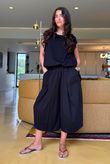 Oscar Pleat Culotte Black